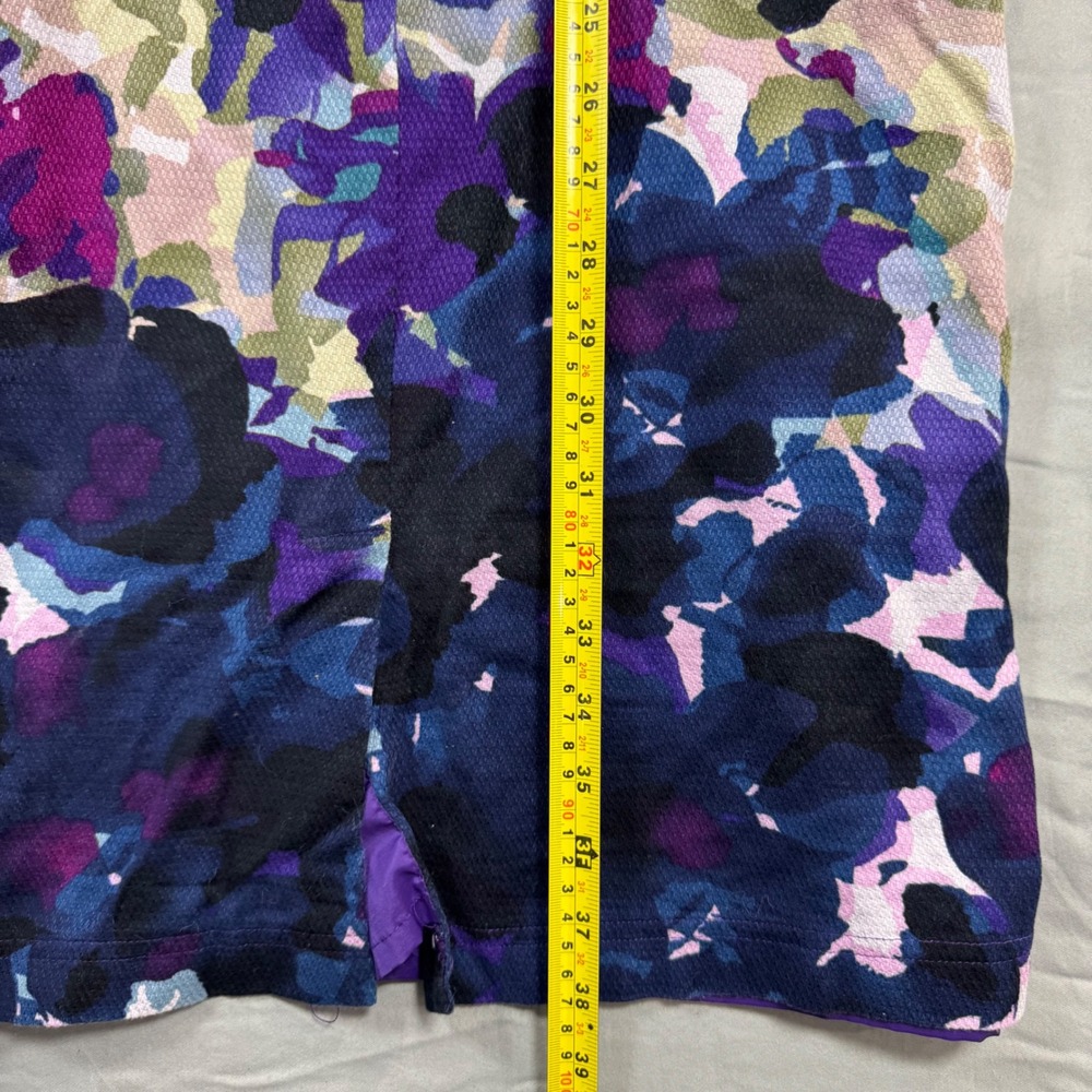 Adrianna Papell Floral Sheath Dress Purple Blue Spring Sleeveless Womens 12 - Picture 8 of 10